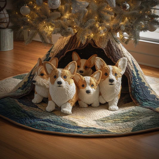 Puppy Row Quilted Tree Skirt GFTOQM868