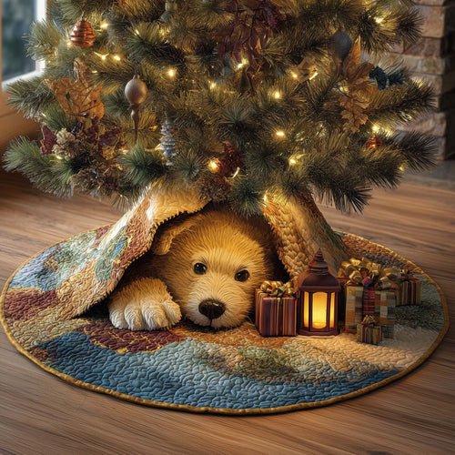 Peeking Dog Quilted Tree Skirt GFTOQM879
