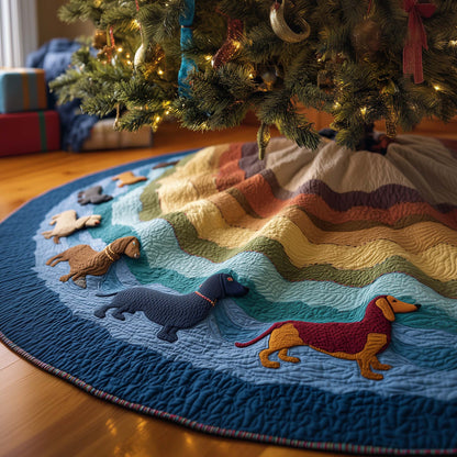 Dachshund Circle Quilted Tree Skirt GFTOQM882