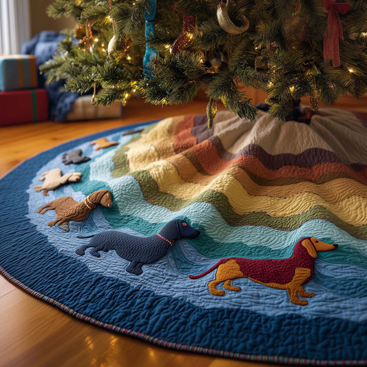 Dachshund Circle Quilted Tree Skirt GFTOQM882