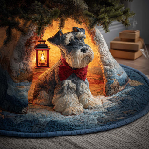 Red Bow Schnauzer Quilted Tree Skirt GFTOQM892
