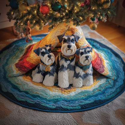 Schnauzer Trio Quilted Tree Skirt GFTOQM893