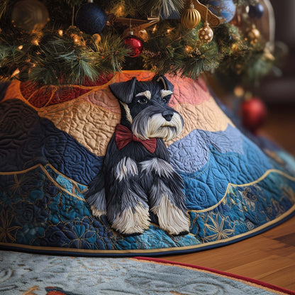 Posed Schnauzer Quilted Tree Skirt GFTOQM895