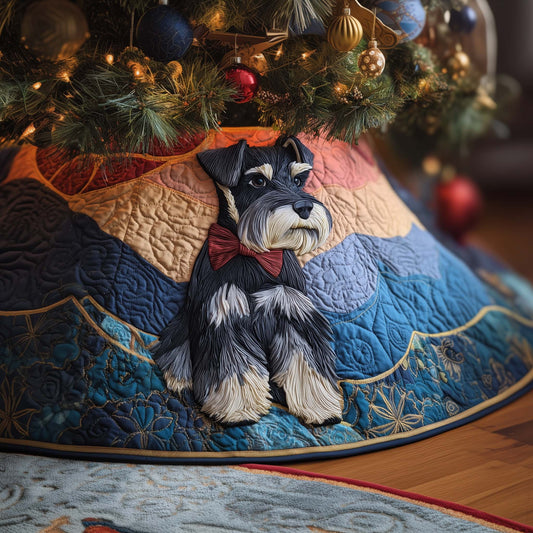 Posed Schnauzer Quilted Tree Skirt GFTOQM895