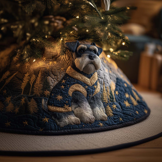 Star Sweater Schnauzer Quilted Tree Skirt GFTOQM896