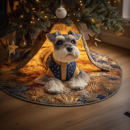 Posed Schnauzer Quilted Tree Skirt GFTOQM897