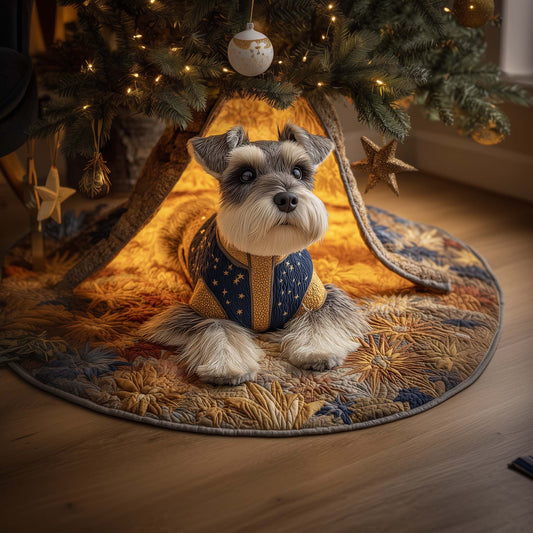 Posed Schnauzer Quilted Tree Skirt GFTOQM897