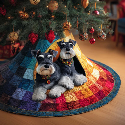 Schnauzer Pair Quilted Tree Skirt GFTOQM898