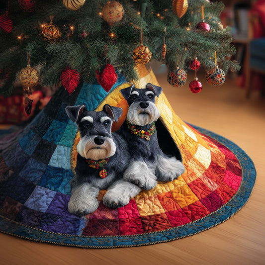 Schnauzer Pair Quilted Tree Skirt GFTOQM898