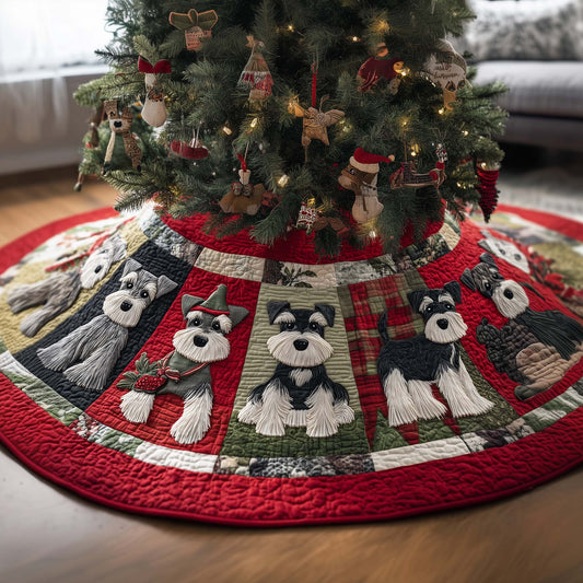 Patchwork Schnauzer Quilted Tree Skirt GFTOQM901