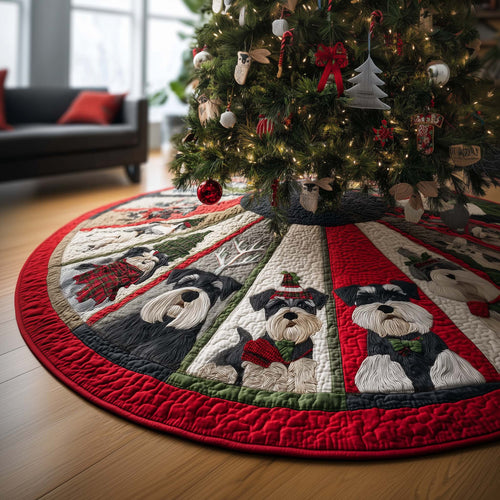 Patchwork Schnauzer Quilted Tree Skirt GFTOQM902