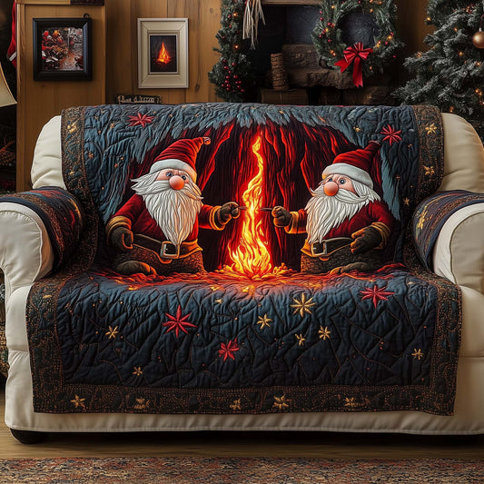 Campfire Gnomes Quilted Sofa Cover GFTOQM903