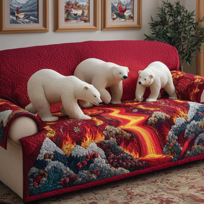 Lava Bears Quilted Sofa Cover GFTOQM912