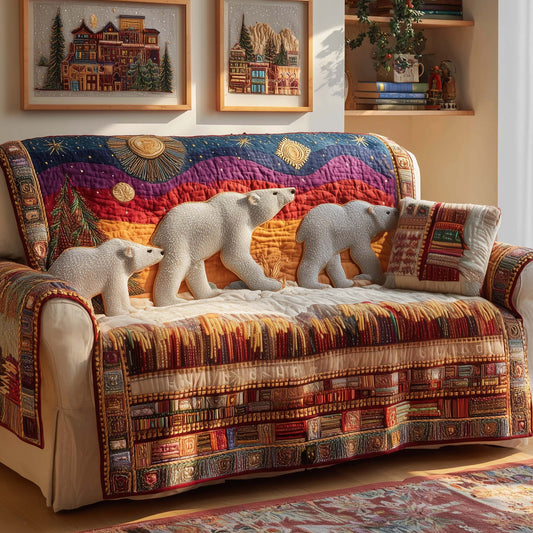 Sunset Bears Quilted Sofa Cover GFTOQM922