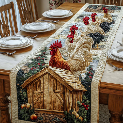 Barn Rooster Quilted Table Runner GFTOQM924