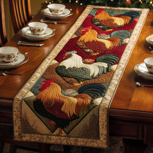 Layered Rooster Quilted Table Runner GFTOQM927