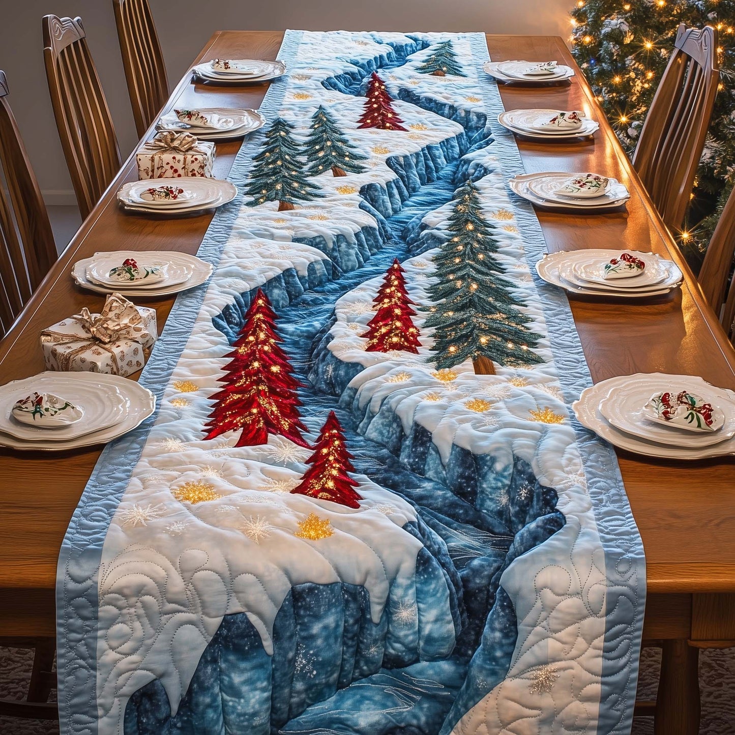 Frosted Canyon Quilted Table Runner GFTOQM932