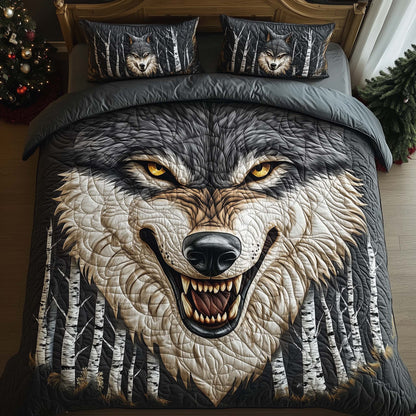 Savage Howl 3-Piece Quilted Bedding Set GFTOQM945