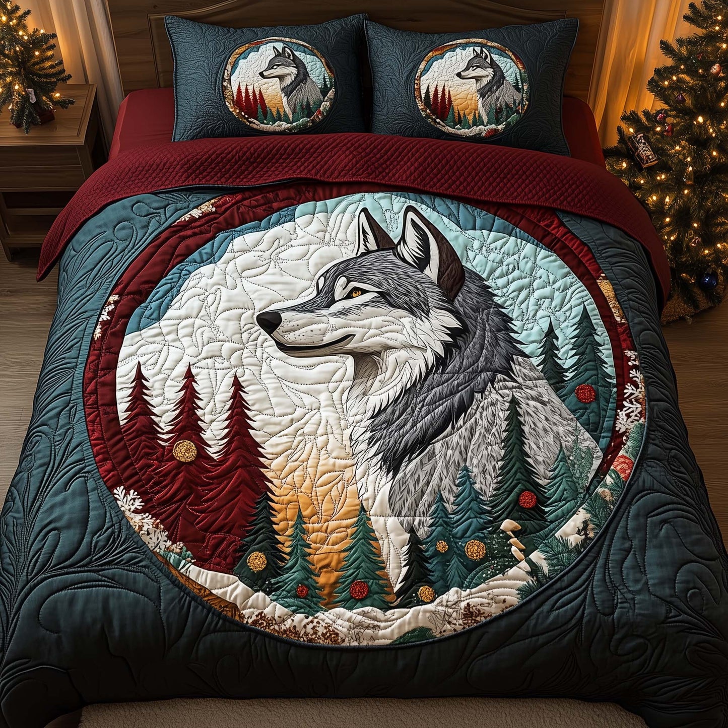 Forest Crest 3-Piece Quilted Bedding Set GFTOQM950