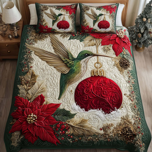 Ruby Humming 3-Piece Quilted Bedding Set GFTOQM952