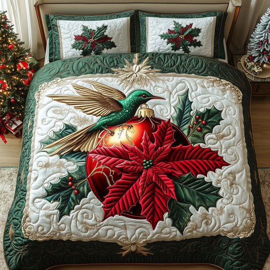 Golden Ornament 3-Piece Quilted Bedding Set GFTOQM955