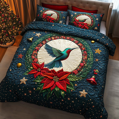 Holiday Humming 3-Piece Quilted Bedding Set GFTOQM958