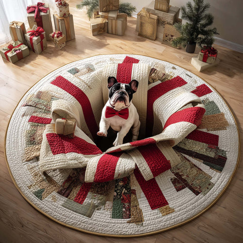 Bulldog Quilted Round Mat GFTOQM95