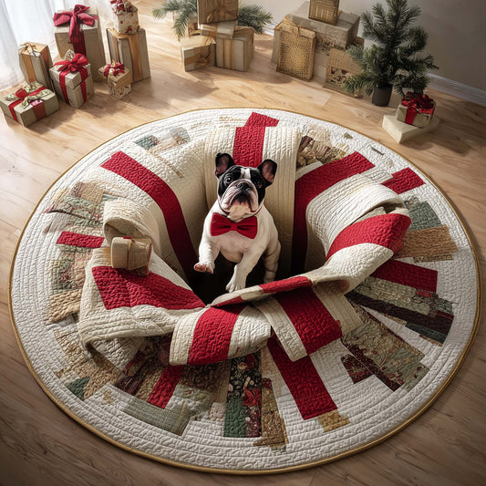 Bulldog Quilted Round Mat GFTOQM95