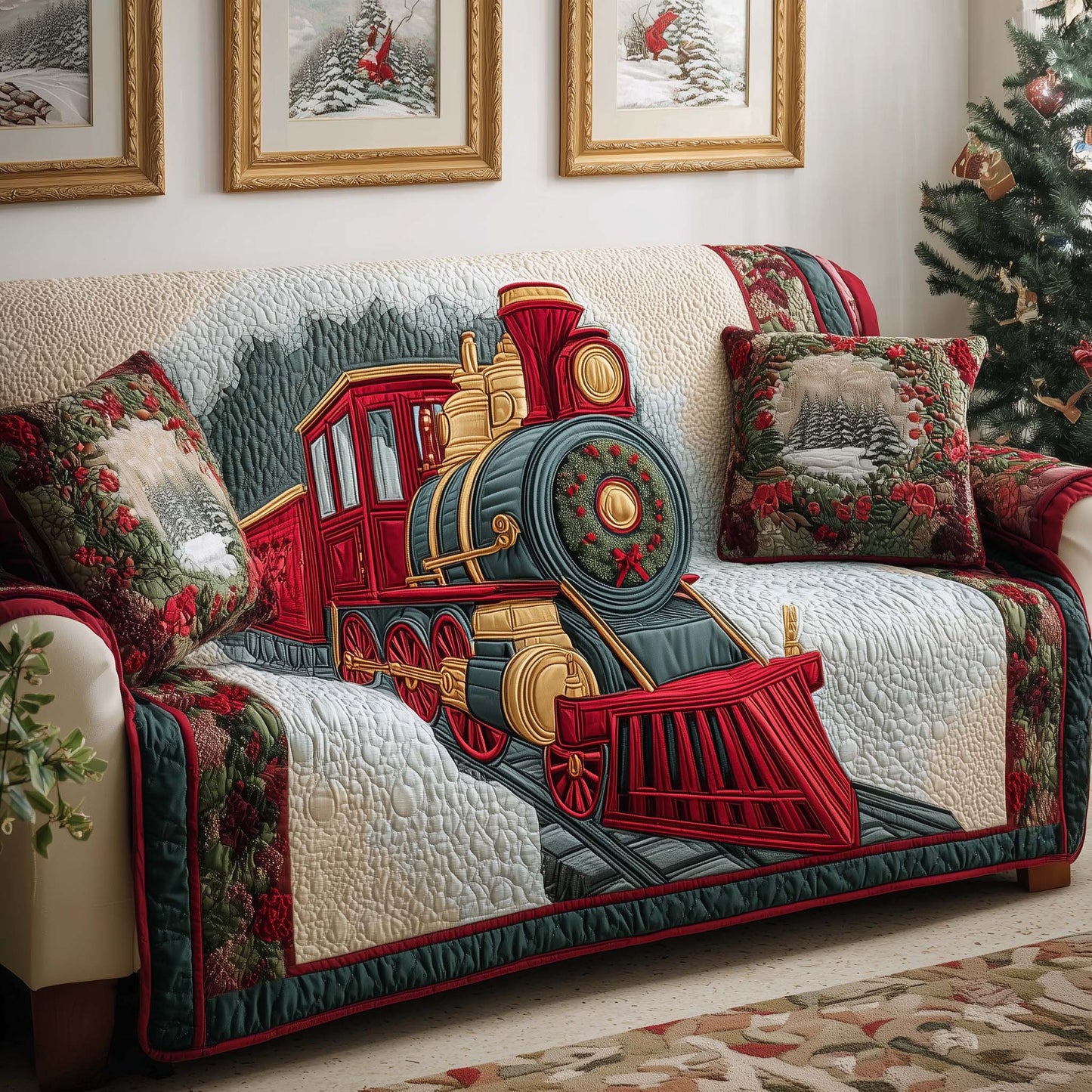 Holiday Express Quilted Sofa Cover GFTOQM960