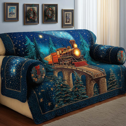 Starlit Train Quilted Sofa Cover GFTOQM962