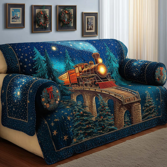Starlit Train Quilted Sofa Cover GFTOQM962