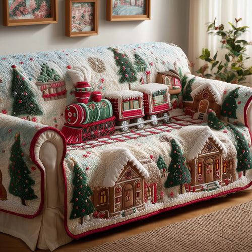 Ginger Train Quilted Sofa Cover GFTOQM963