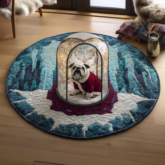 Bulldog Quilted Round Mat GFTOQM96