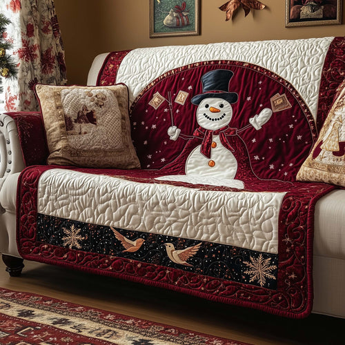 Magic Snowman Quilted Sofa Cover GFTOQM986