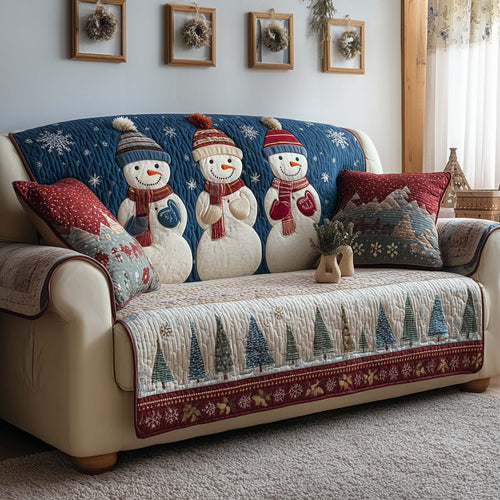 Frosty Friends Quilted Sofa Cover GFTOQM987