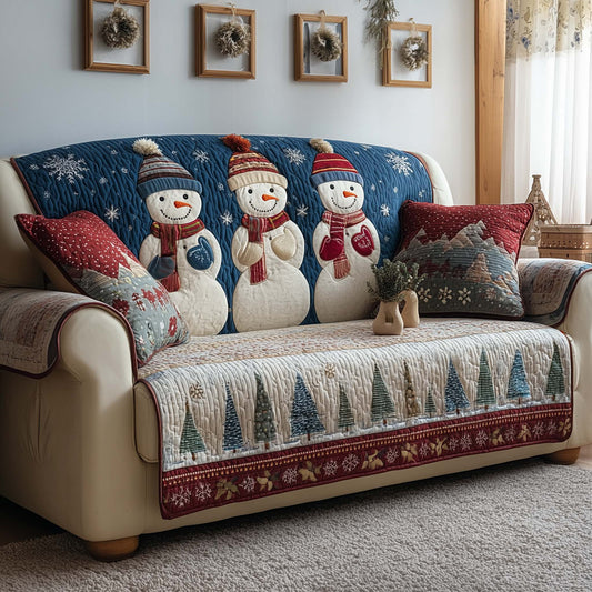 Frosty Friends Quilted Sofa Cover GFTOQM987