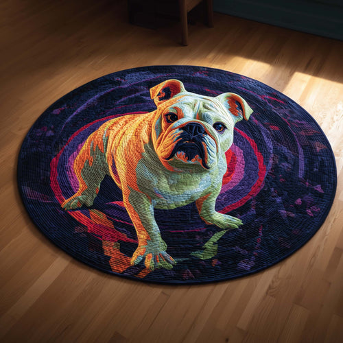 Bulldog Quilted Round Mat GFTOQM98