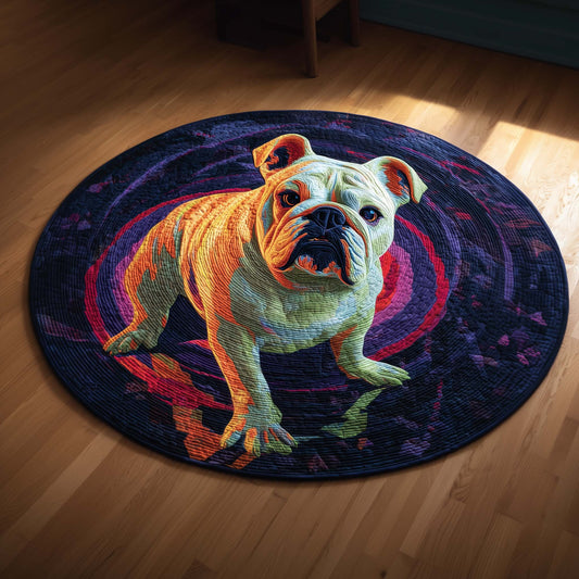 Bulldog Quilted Round Mat GFTOQM98