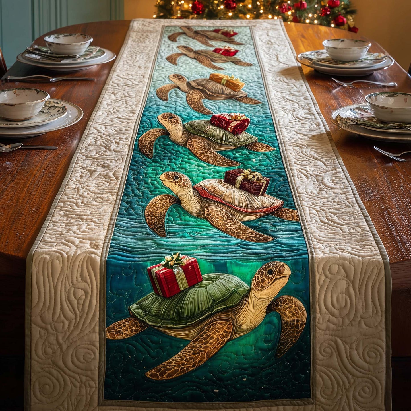 Present Trail Quilted Table Runner GFTOQM994