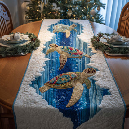 Frozen Drift Quilted Table Runner GFTOQM996