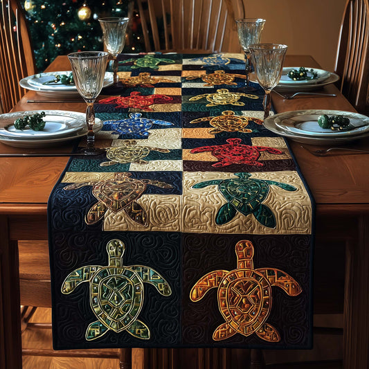Mosaic Turtles Quilted Table Runner GFTOQM998