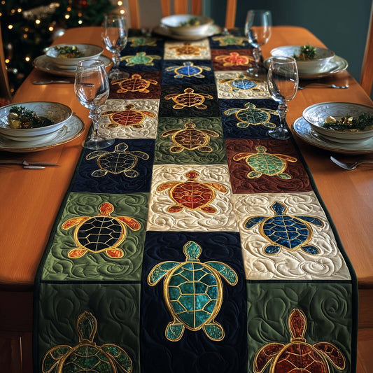 Jewel Turtle Quilted Table Runner GFTOQM999