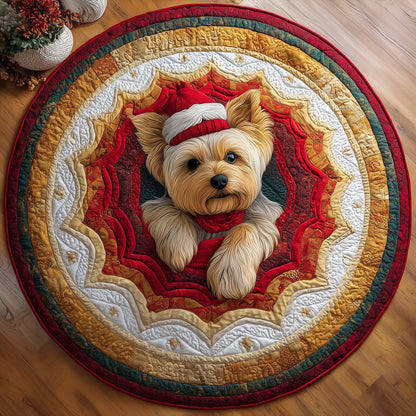 Adorable Yorkie Quilted Round Mat GFTOQM99