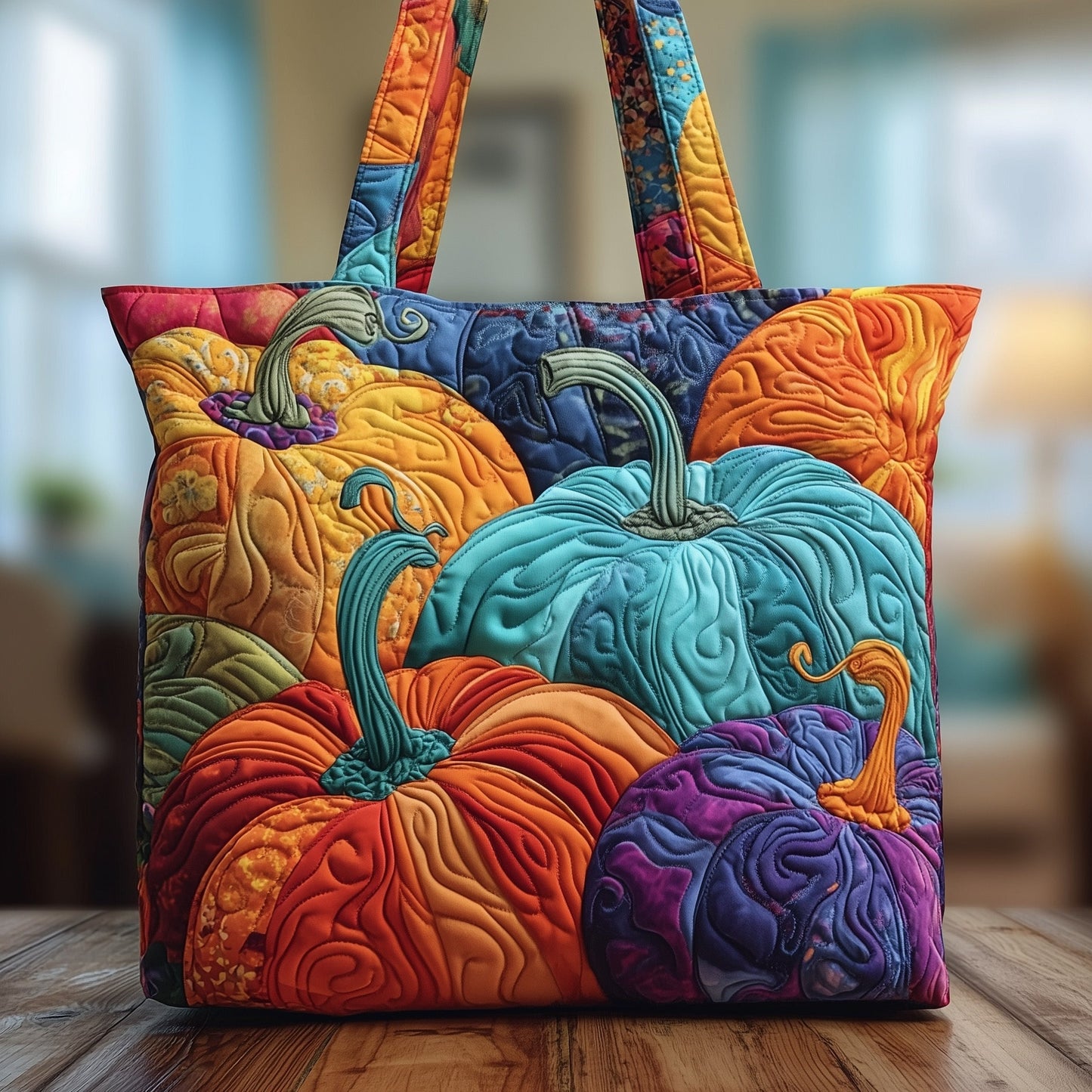 Autumn Pumpkin Harvest Quilted Tote Bag GFTOTG103