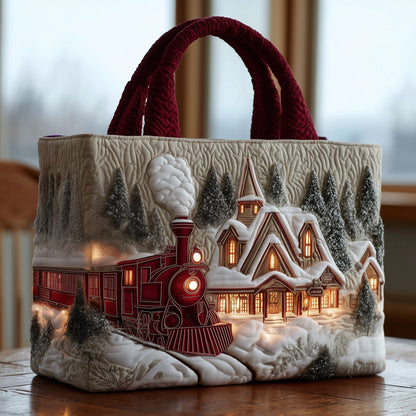 Winter Train Quilted Tote Bag GFTOTG1108
