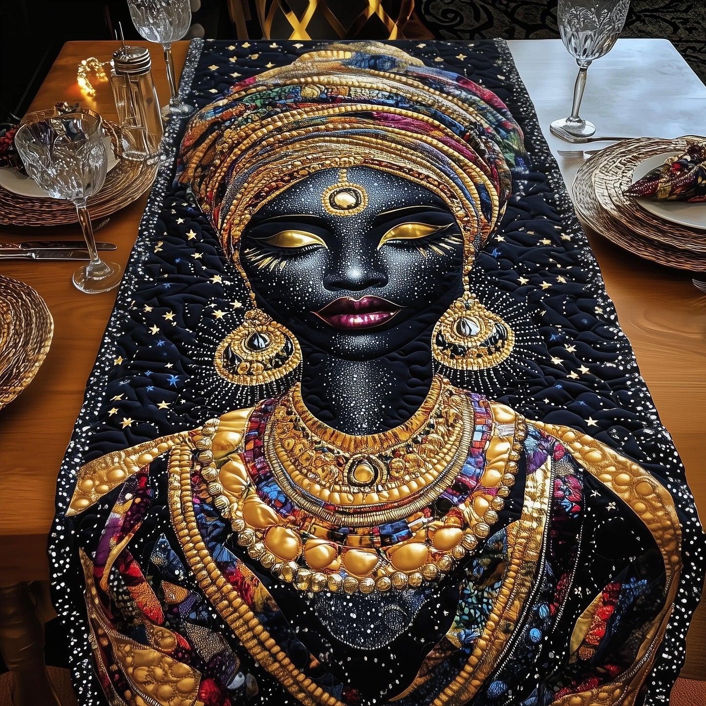 Golden Queens Quilted Table Runner GFTOTG1131