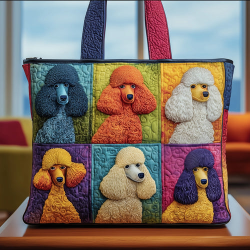 Funky Poodle Quilted Tote Bag GFTOTG121