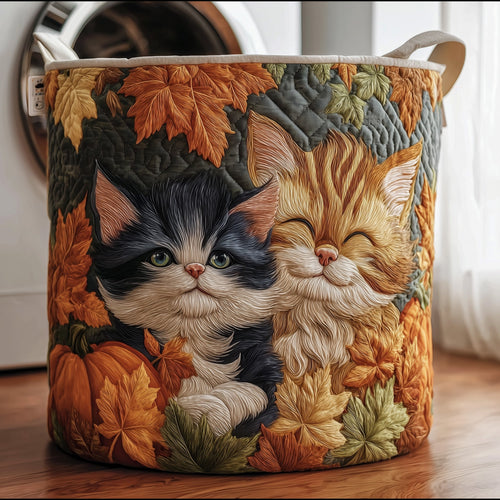 Autumn Dreamy Cat Quilted Laundry Basket GFTOTG126