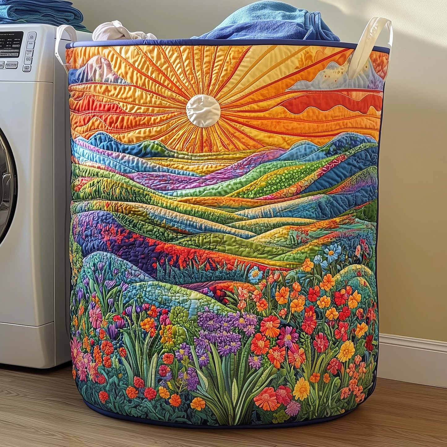 Sunbeam Quilted Laundry Basket GFTOTG1308