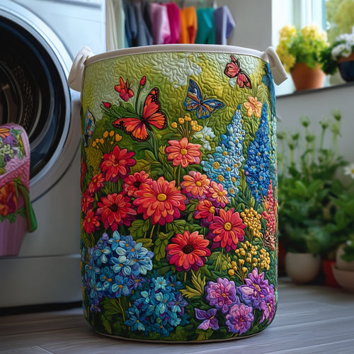 Sea Of Flowers Quilted Laundry Basket GFTOTG211
